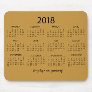 Calendar 2018 mouse pad