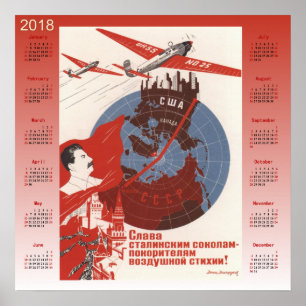 Calendar 2018 Soviet poster 1937