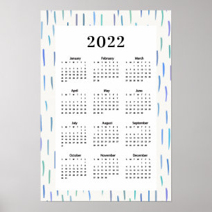 Calendar 2022 Pattern Poster