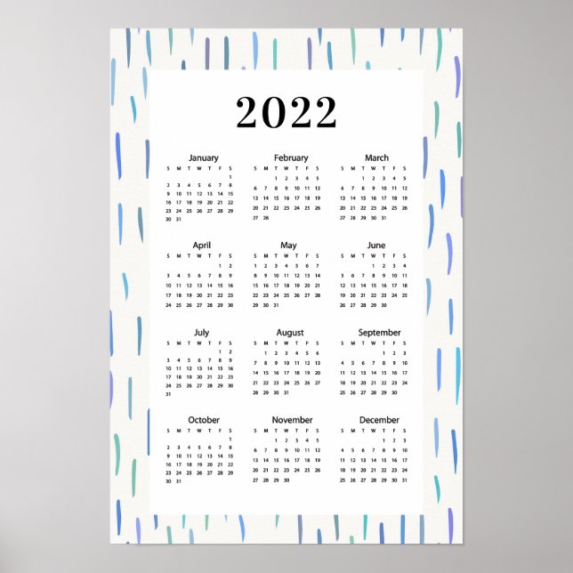 Calendar 2022 Pattern Poster (Front)