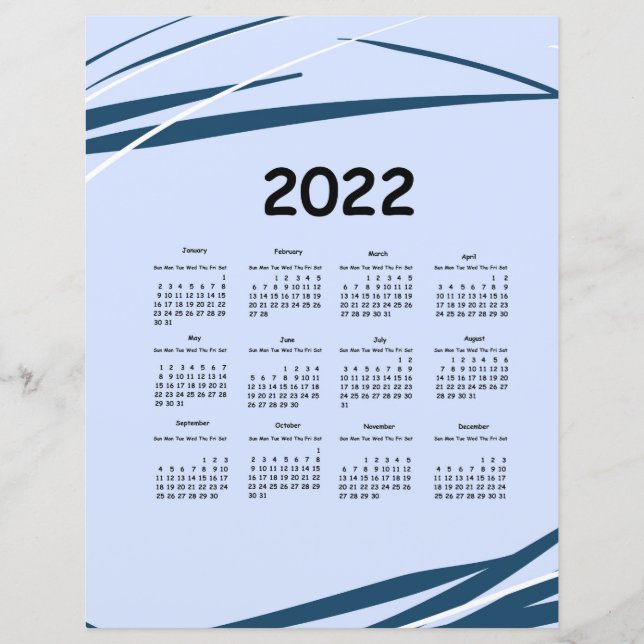 Calendar 2022. Planning business, design modern  (Front)