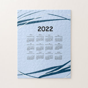 Calendar 2022 year. Planning design modern gift of Jigsaw Puzzle