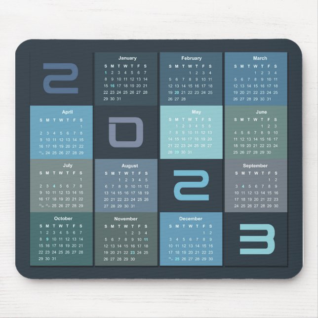 Calendar 2023 mouse pad (Front)