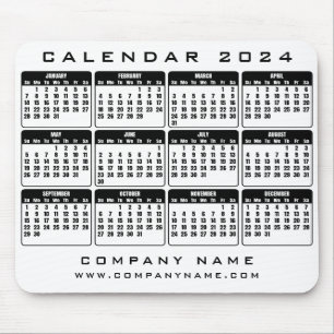 Calendar 2024 business mouse pad