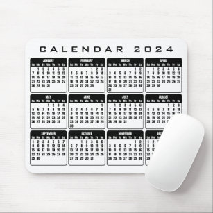 Calendar 2024 mouse pad