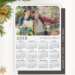 Calendar 2025 in Spanish Photo Magnet White<br><div class="desc">This modern minimalist style 2025 magnetic calendar in Spanish is with Monday as the first day of the week. It's easy to personalise and customise with your family name and own photo to create practical gifts for your loved ones. The white and black design with a colourful photo looks nice...</div>