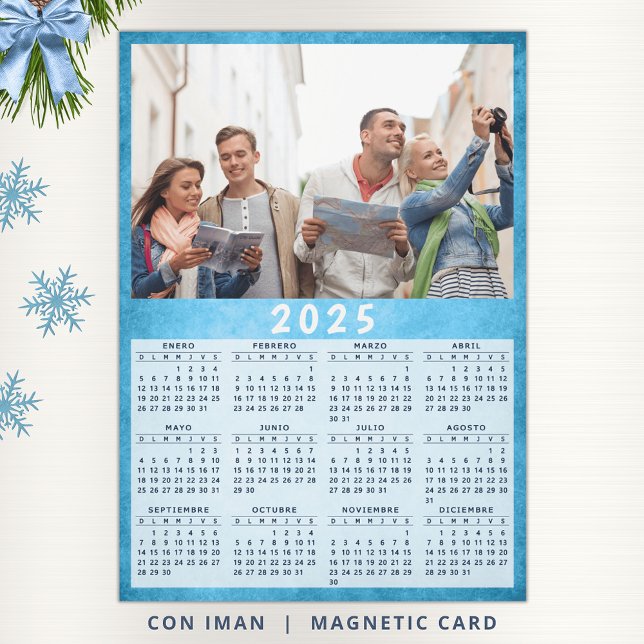 Calendar 2025 in Spanish with Photo Magnetic Card (Creator Uploaded)