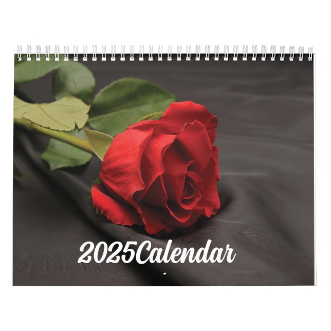 Calendar 2025 red Flowers  (Cover)