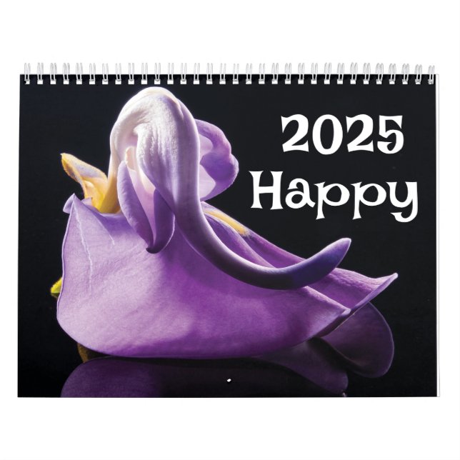 Calendar 2025 violet Flowers  (Cover)
