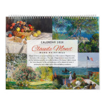 Calendar 2026 - Claude Monet 2 - Impressionism