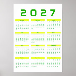 Calendar 2027 poster