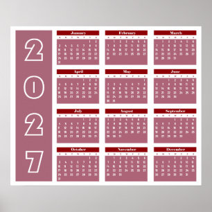 Calendar 2027 poster