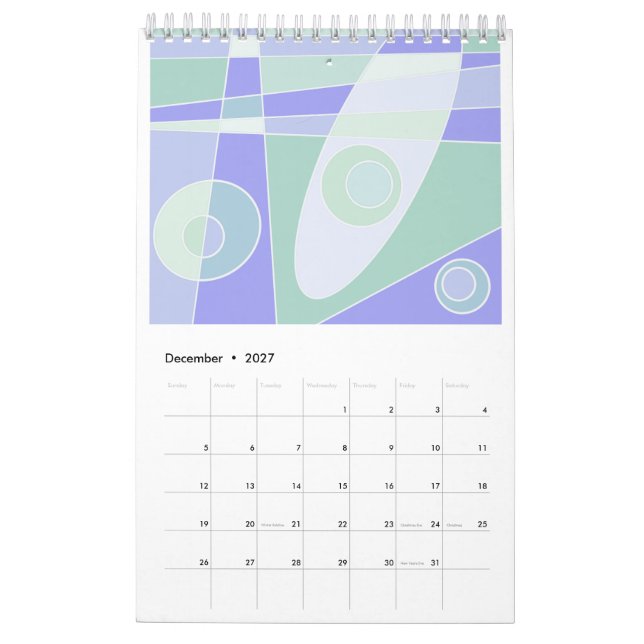 Calendar Abstract Surfing 2023 (Dec 2027)