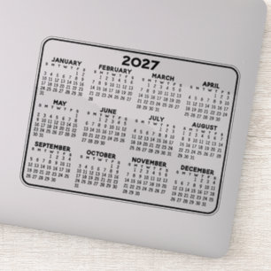 Calendar - black and white mini calendar