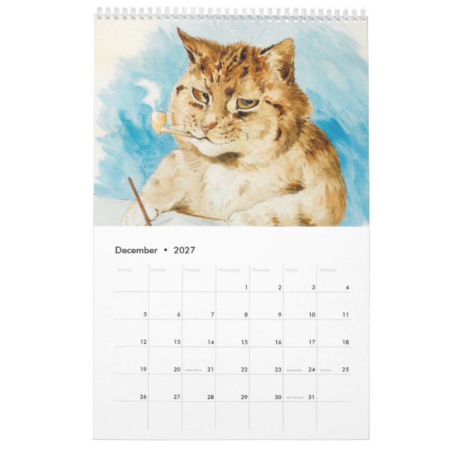 Calendar by Louis Wain (Dec 2027)