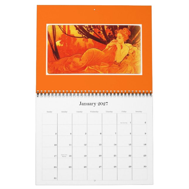 Calendar-Classic/Vintage-Alphonse Mucha Calendar (Jan 2027)