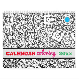 Calendar, coloring book, coloring books calendar