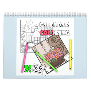 Calendar , colouring , 2018