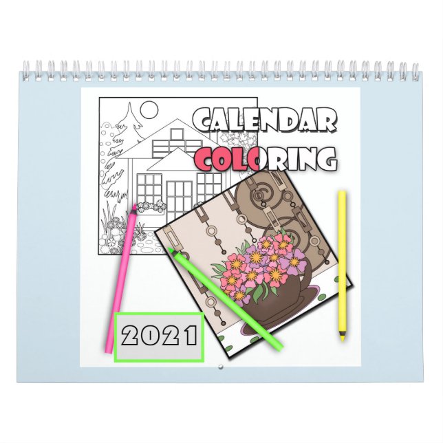 Calendar , colouring , 2021 (Cover)