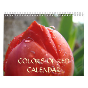 CALENDAR Colours of RED CALENDARS Floral Trees