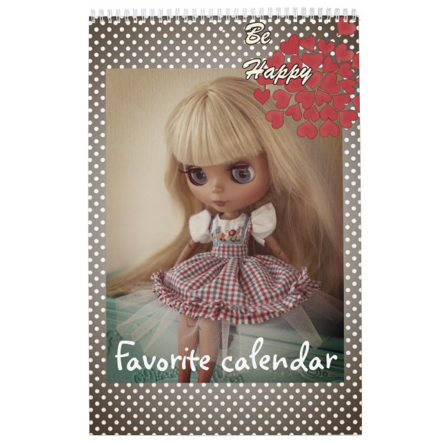 Calendar, doll, for girl, baby, fun, toys, bright, calendar (Cover)