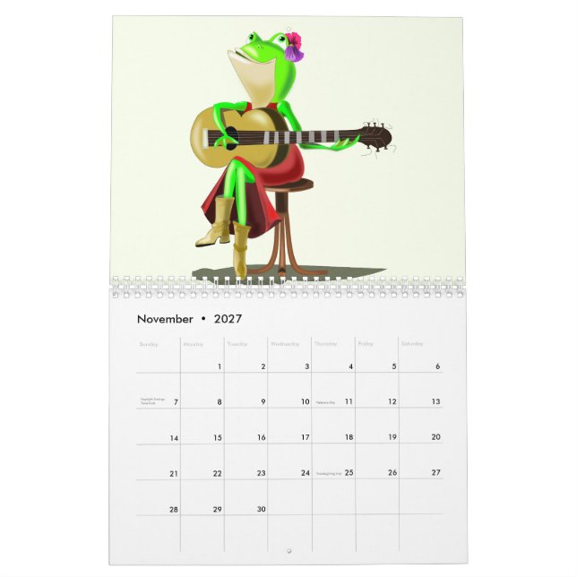 Calendar for Kids with Fun Illustrations (Nov 2027)