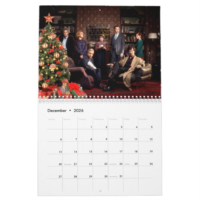 Calendar for true detective fans (Dec 2026)