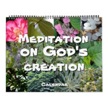 Calendar God meditation garden: words & notes