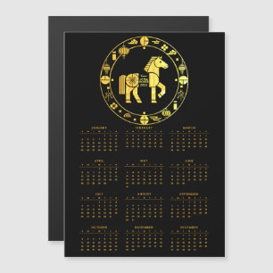 Calendar Gold Chinese new year 2026