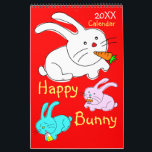 Calendar Happy Bunny<br><div class="desc">Calendar Happy Bunny
 Illustration and design by Poramit</div>