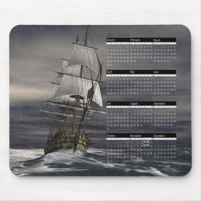 Calendar-Inclement Weather Mouse Pad (Front)