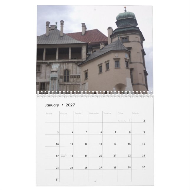 Calendar - Krakow (Jan 2027)