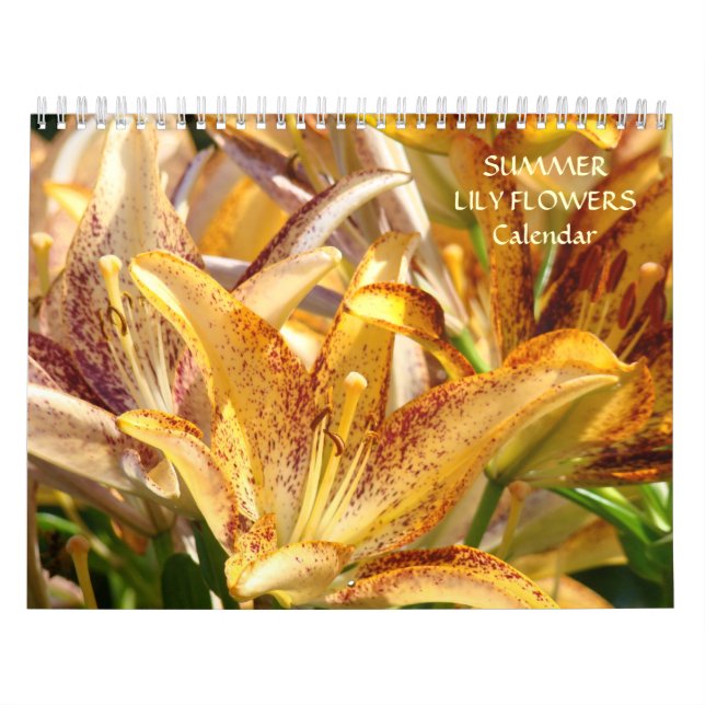CALENDAR LILIES Calendar LILY Flowers Summer (Cover)