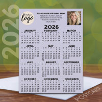 Calendar - logo, photo, business contact - pastel