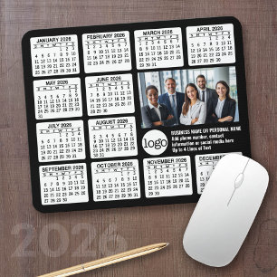 Calendar - logo, photo business mouse pad