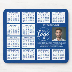 Calendar - logo, photo business mouse pad