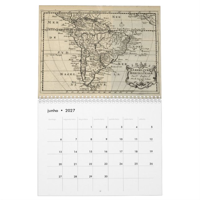 Calendar: Maps of Brazil Calendar (Jun 2027)