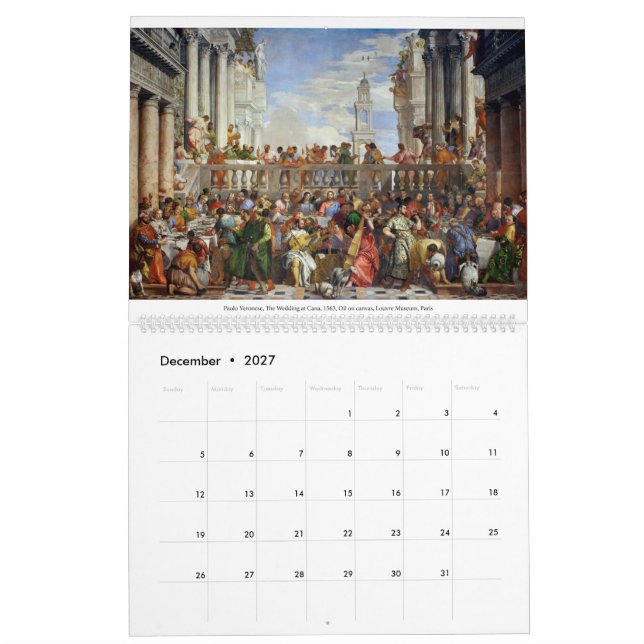 Calendar Masterpieces of Art (Dec 2027)