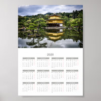 Calendar Modern Full Year 2020 Travel and City