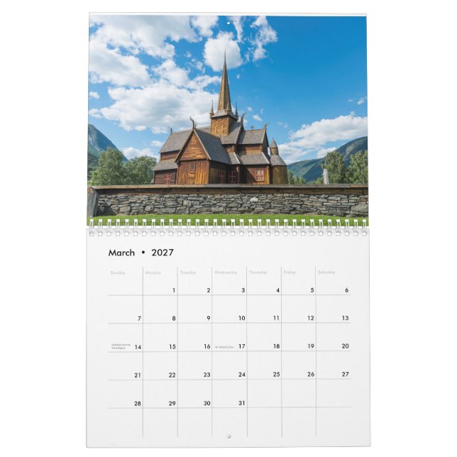 Calendar Norway (Mar 2027)