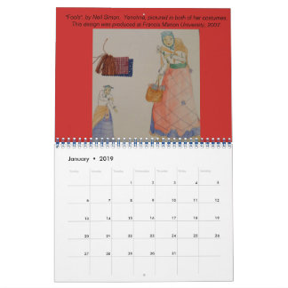 Calendar of Costume Renderings
