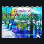 Calendar of Watercolor Landscapes<br><div class="desc">Twelve months of beautiful landscapes in watercolor,  original paintings by artist Patricia Allingham Carlson. Streams sparkling with colour and misted by fog,  forests and pathways floating with butterflies,  this calender has a treat for every month of the new year.</div>