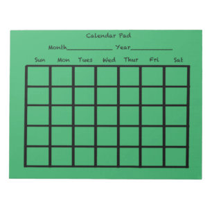 Calendar Pad Green