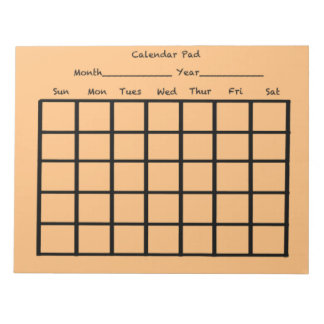 Calendar Pad Orange