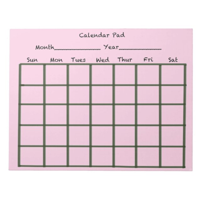 Calendar Pad Pink (Front)