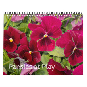 Calendar ~ Pansies at Play