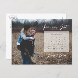 Calendar photo Save the Date Invitation Postcard