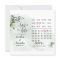 Calendar save the date Eucalyptus greenery