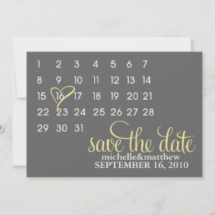 Calendar Save the Date Wedding Announcements