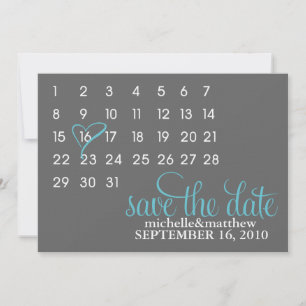 Calendar Save the Date Wedding Announcements